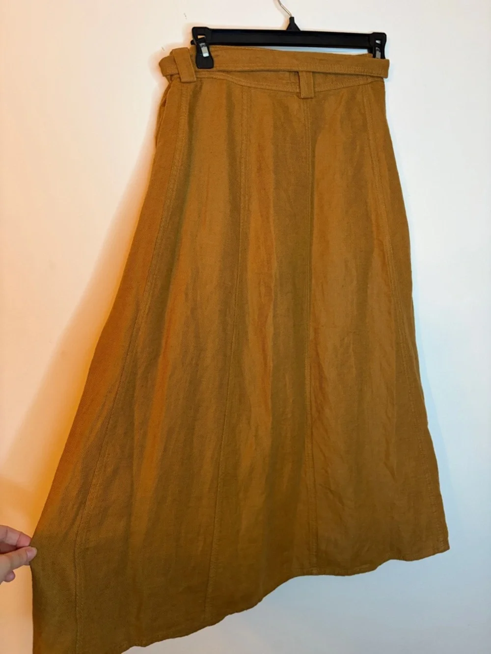 Zara Rust Wrap-Style Maxi Skirt with Side Ring - Picture 4 of 4